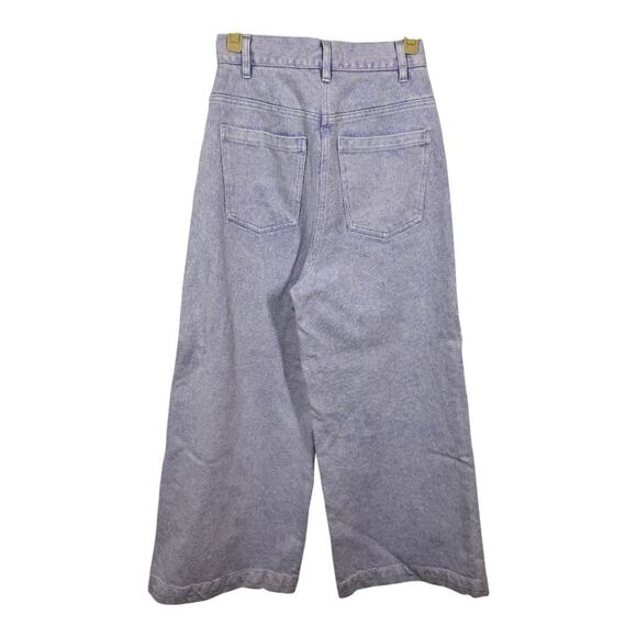 Urban Outfitters Lena Wide Leg Jean Lavender 26 High Waisted Relaxed Fit - Picture 5 of 7